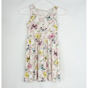 H&M Girls Sun Dress Size 6-8 Years Butterfly And Flowers